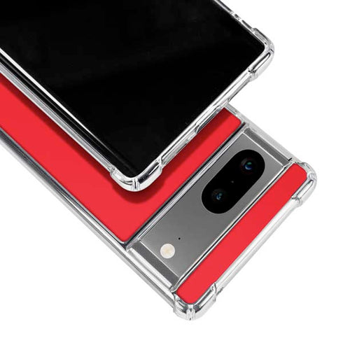 Red Google Pixel 7a Clear Case